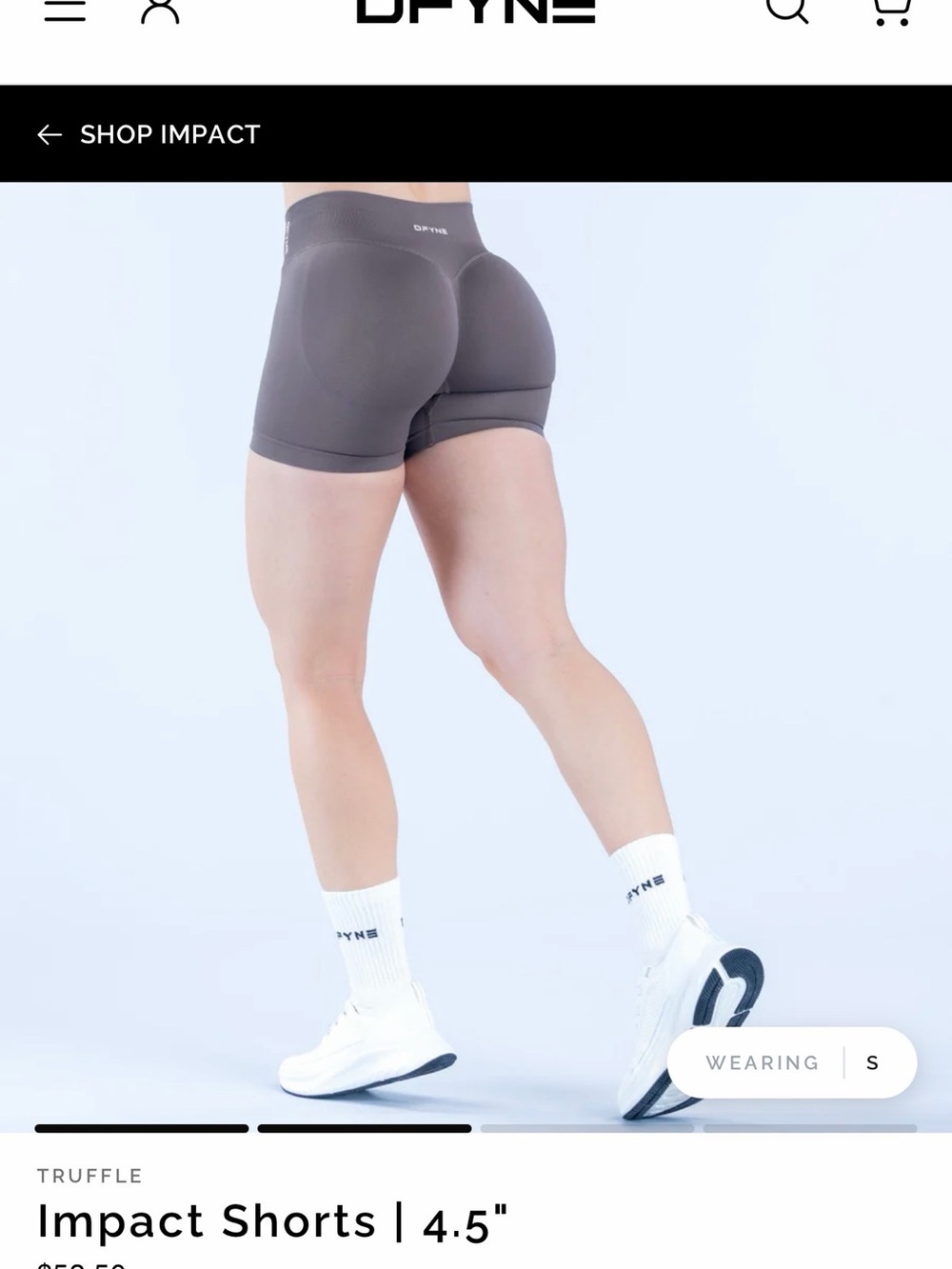 DFYNE Impact Shorts and Strapy Bra — Truffle Set